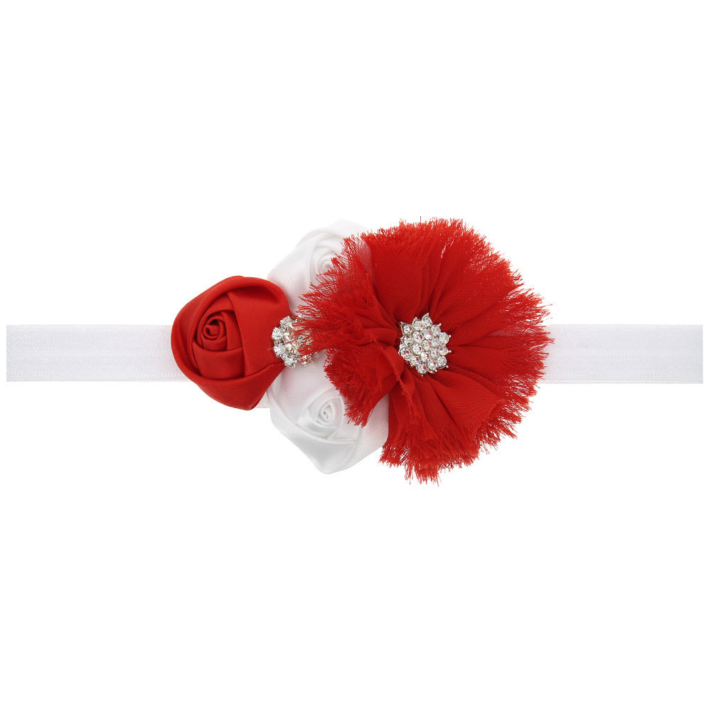 Women's Christmas Chiffon Flower With Elastic Headband