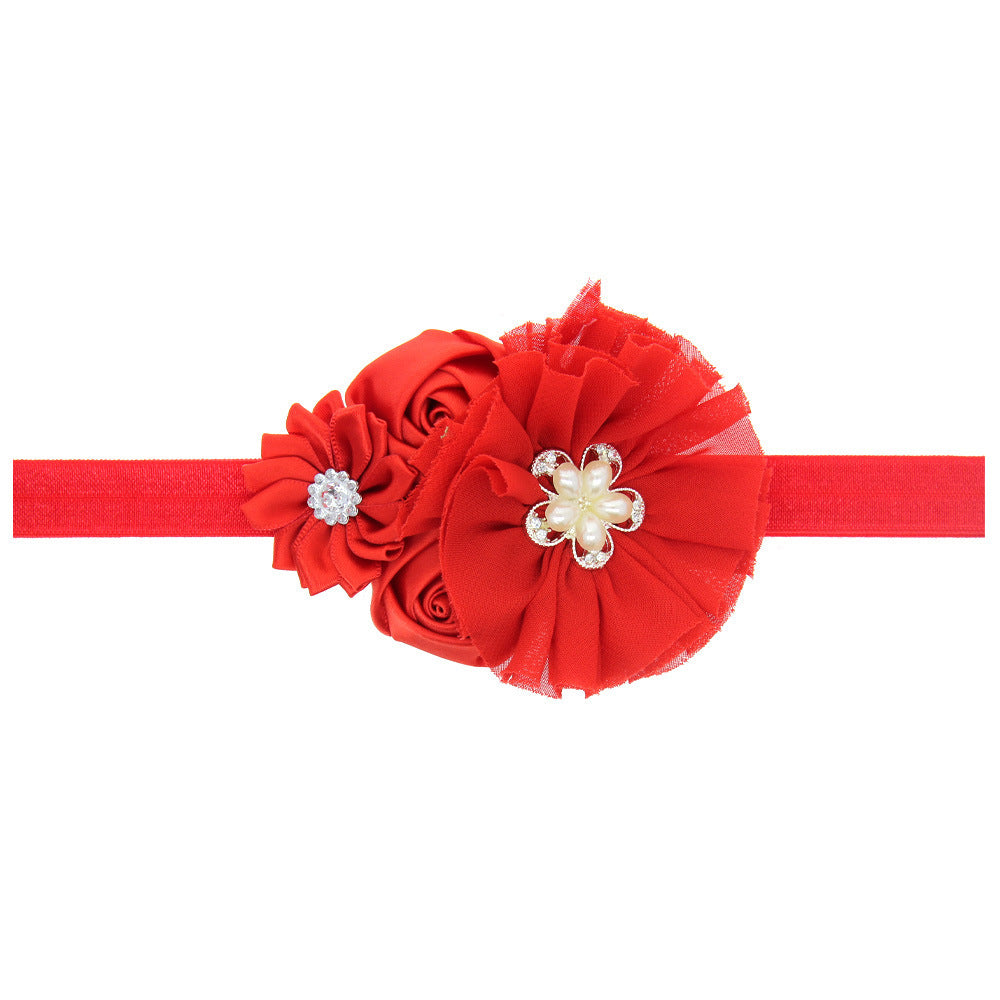 Women's Christmas Chiffon Flower With Elastic Headband